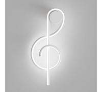 HQHYGM White Linear Wall Light Ultra-Thin Metal Note Wall Lamp with Acrylic Shade Bedside Wall Sconces Children's Room Decorative Wall Lamps