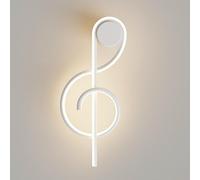 HQHYGM White Linear Wall Light Ultra-Thin Metal Note Wall Lamp with Acrylic Shade Bedside Wall Sconces Children's Room Decorative Wall Lamps