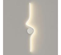 HQHYGM White Long Strip Light Waving Indoor Wall Lamps for Living Room Bedroom Porch Hallway Bathroom Vanity Fixture (3 Color Mode)