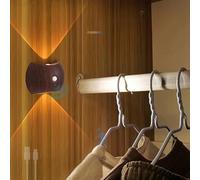 HQHYGM Wireless Wall Light Wall Lamp Indoor 2700K/4500K/6500K Dimmings Wall with Motion Sensor Wall USB Rechargeable for Living Room Bedroom Hallways (Dark Wood 1 Pack)