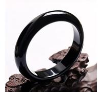 HQHYGM Women's Jade Bracelet Black Fashion Accessories Jadeite Natural Charm Women Men for Hand Carved Round Bangle Ladies Jewelry (Metal Color : 6466mm)