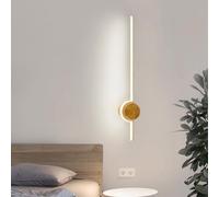 HQHYGM Wood Wall Light Indoor Wall Lamp Long Strip 2700K/6500K Wall Aluminium Background Wall Creative for Bedroom Living Room Hallway