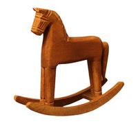 HQHYGM Wooden Decorative Ornament, Collectible, Gift, Rocking Horse Figurine, Table Decoration for Living Room, Indoor and