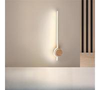 HQHYGM Wooden Wall Lamp Long Stripe Wall Sconces Indoor Bedside Wall Lights Aluminum Linear Mirror Light Wall Creative for Living Room