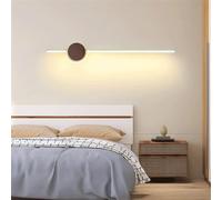 HQHYGM Wooden Wall Lamp Long Stripe Wall Sconces Indoor Bedside Wall Lights Aluminum Linear Mirror Light Wall Creative for Living Room