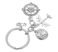 HQHYGM Zinc Aesthetic Keychain Wristlet Funeral Keychain Key Chain Camper Silver Travel Keyring Travel