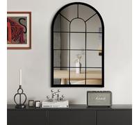 HQiJun Espejo de Pared para Ventana, Espejos Decorativos arqueados para Sala de Estar, Dormitorio, Entrada, baño, tocador (19.7 x 31.5 x 0.9 Pulgadas)