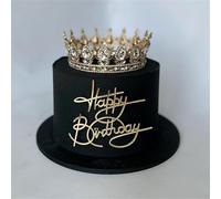 HQKJGSYX Decoración para tartas de cumpleaños con texto en inglés "Oh Baby", acrílico con purpurina dorada, decoración para tartas de baby shower, fiesta de cumpleaños o niños, niñas, mujeres, hombres