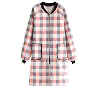 HQPCAHL Delantal Cocina Mujer Hombre Delantal con Cremallera de Ajuste y Manga para La Cocina, Jardín, Tareas Domésticas, FloristeríaE,One Size