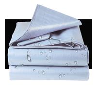 HQQMNY Lona de Lluvia con Ojales de Polietileno, 1Mx8M, Lona Blanco, 0,32 mm, 180 g/㎡, Lona Impermeable de protección para camión, Piscina, Madera, Muebles de jardín