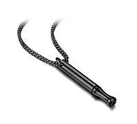 HQRKOTM 1 Piezas Collar Antirrónquidos, Collar de Acero Inoxidable para Dejar de Fumar, Collar para Dejar de Fumar, Collar para Reducir el Estrés y la Ansiedad (Negro)