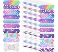 HQRKOTM 100 curitas de sirena para primeros auxilios para niños, impermeables, transpirables, hipoalergénicas, para proteger contra arañazos, cortes y heridas.