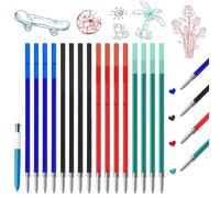 HQRKOTM 16 Piezas,para boligrafo bic 4 colores,4colours pluma recarga, 1.0 mm