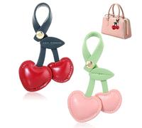 HQRKOTM 2 piezas de llavero bolso con colgante de cereza, bag charms para bolsos y llaves, llavero de coche para mujer, abalorio para bolso
