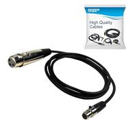 HQRP Cable adaptador de micrófono de 4 pines (TA4F) a conector XLR (F) de repuesto para Shure WA310 compatible con sistemas inalámbricos digitales Shure PGX-D, GLX-D, QLX-D, ULX-D