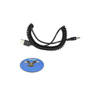 HQRP Cable convertidor USB para grabadora portátil Zoom AD14 H4n Q3 Q3HD R16 Grabadora de audio y vídeo AD-14 AD-14D AD14D Adaptador de CA Cable de alimentación + posavasos