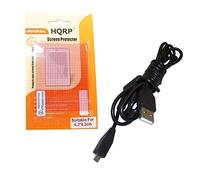 HQRP Cable USB Compatible con cámara Digital Kodak EASYSHARE C330, C340, C360, C433, C503, C513, C530, C533, C603, C643 y Protector de Pantalla LCD