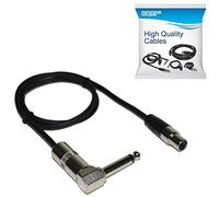 HQRP Conector mini de 4 pines (TA4F) a conector de 1/4 pulgada Cable de instrumento compatible con Shure AXT100 T1 T1G UT1 SC1 BLX1 PG1 PGX1 GLXD1 QLXD1 SLX1 LX1 FP1 ULX1 Sistema digital inalámbrico