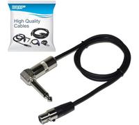 HQRP Conector mini de 4 pines (TA4F) a conector de 1/4 pulgada de ángulo recto Cable de instrumento compatible con Shure PGX-D/GLX-D/QLX-D/ULX-D Sistema digital inalámbrico
