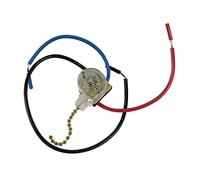 HQRP Interruptor de ventilador de techo compatible con Zing Ear ZE-110, Harbor Breeze 0101870, interruptor de luz de ventilador de cadena de 3 cables de 3 vías con 3 cables preinstalados, listado UL