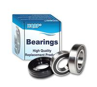 HQRP Kit de rodamientos y sellado para Whirlpool Duet Sport WFW9050XW03 WFW9150WW00 WFW9150WW01 WFW9150WW02 WFW9151YW00 WFW9250WW00 WFW9050XW00 WFW9050XW02 lavadora de carga frontal + posavasos HQRP