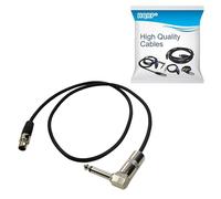 HQRP Mini conector TA4F de 4 pines a ángulo recto de 1/4 pulgadas, cable de instrumento de repuesto para Shure WA304 compatible con AXT100 T1G UT1 SC1 BLX1 PG1 PGX1 GLXD1 QLXD1 SLX1 FP1 ULX1 ULXD1 UR1