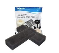 HQRP Paquete de 2 filtros cuadrados de espuma para acuario compatibles con Eshopps AEO19070 de repuesto para sistema de sumidero de arrecifes Eshopps RS-300/RS-200, filtro externo Zoo Med 501