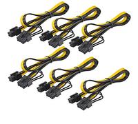 HQRP Paquete de 6 cables de alimentación PCI-e PCIE compatible con GPU o Bitcoin Mining