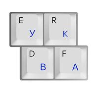 HQRP Pegatinas de Teclado Laminado Letras Ucranianas Rusas Azules sobre Fondo Transparente para Ordenador portátil Notebook PC Laptop Netbook