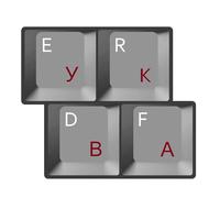 HQRP - Pegatinas de teclado para ordenador portátil con letras rojas para todos los ordenadores portátiles