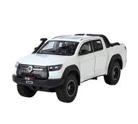 HQRTYBI 1:24 For Great Wall Motor GWM Poer Alloy Muscle Car Model Sound And Light Pull Back Collectibles Regalo de cumpleaños (blanco)