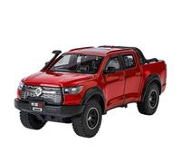 HQRTYBI 1:24 For Great Wall Motor GWM Poer Alloy Muscle Car Model Sound And Light Pull Back Collectibles Regalo de cumpleaños (rojo)