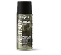 HQS - Bote de pintura mate en aerosol, 400 ml, Army camuflaje militar (negro mate)