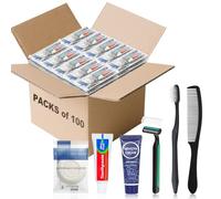 HQSLsund Kit de aseo de viaje a granel, kit de higiene personal desechable | Kits de aseo básico para hombres y mujeres, suministros de cuidado para personas sin hogar, kit de caridad para invitados