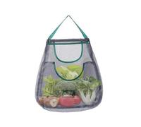 Hqunjikp Bolsas de almacenamiento de malla para colgar, bolsas reutilizables para colgar productos, bolsa portátil lavable para verduras y frutas, bolsas de cuerda ecológicas, Doble capa extragrande