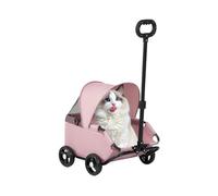 Hqunjikp Cochecito para perros | Cochecito plegable para mascotas, 7 kg, transportador al aire libre para viajes, viajes, parque, playa, centro comercial, visitas al veterinario, patio trasero