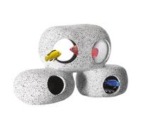 Hqunjikp Escondites de camarones, cueva de cría de camarones porosa y estable | Decoración de escondite de hábitat pequeño para acuarios para descansar y criar peceras Betta