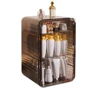 Hqunjikp Estante de drenaje de tazas a prueba de polvo, caja de almacenamiento organizadora de tazas de acrílico transparente, organizador de almacenamiento impermeable que ahorra espacio para cocina