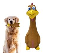 Hqunjikp Juguetes chirriantes para perros - Divertido pollo interactivo gritando | Juguetes masticables de látex para cachorros para dentición, para mascotas, cachorros, dentición, entrenamiento