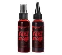 Hqunjikp Kit de maquillaje de sangre falsa lavable, 60 ml, herramienta líquida segura para salpicaduras, diseño multiusos para enseñanza al aire libre, fiestas, películas, fotografía, cosplay, terror