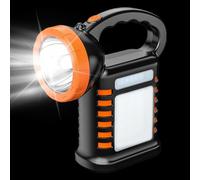 Hqunjikp Luces solares de camping - Luz recargable nocturna versátil - Lámpara portátil impermeable multifuncional para obras de construcción, reparaciones automotrices, talleres, patios, campamentos