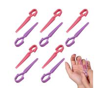 Hqunjikp Protector de esmalte de uñas, clip de dedo multifuncional para esmalte de uñas, 10 protectores de clip de arte de pulido de uñas, accesorios de uñas multifuncionales para pintar