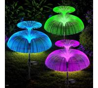 Hqynss jellyfish lamp - Lámparas solares para exteriores, 3 unidades, luces LED de jardín para exteriores, IP65, resistentes al agua, para decoración exterior e iluminación de jardín