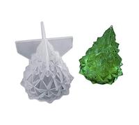HR-COME - Molde de silicona DIY soporte de luz árbol de Navidad dormitorio lámpara contenedores moldes - resina epoxi artesanía hecha a mano encantos herramientas de fabricación de joyas