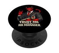 HR Devil | Protesta Humor Satanás Sin codicia Corporativa PopSockets PopGrip Adhesivo