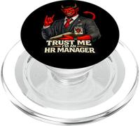 HR Devil | Protesta Humor Satanás Sin codicia Corporativa PopSockets PopGrip para MagSafe