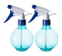 HR Hogar | Botella Pulverizador Spray 330 mL Pack de 2 - Hecho en España - Aerosol Bola de Plástico PET Resistente y Reciclable con Boquilla Regulable para Limpieza y Jardinería (Azul)