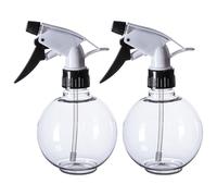 HR Hogar | Botella Pulverizador Spray 330 mL Pack de 2 - Hecho en España - Aerosol Bola de Plástico PET Resistente y Reciclable con Boquilla Regulable para Limpieza y Jardinería (Negro)