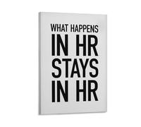 HR Office - Póster profesional de humor, divertido con texto en inglés "What Happens In Hr Stays" (40 x 60 cm)