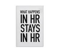 HR Office - Póster profesional de humor, divertido con texto en inglés "What Happens In Hr Stays" (40 x 60 cm)